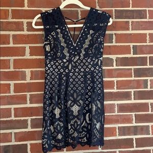 Free People lace mini dress